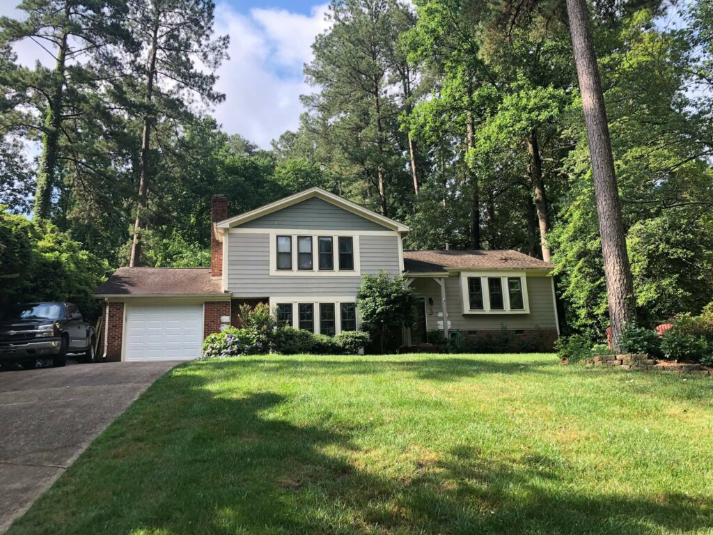 before exterior house painting in Raleigh, NC