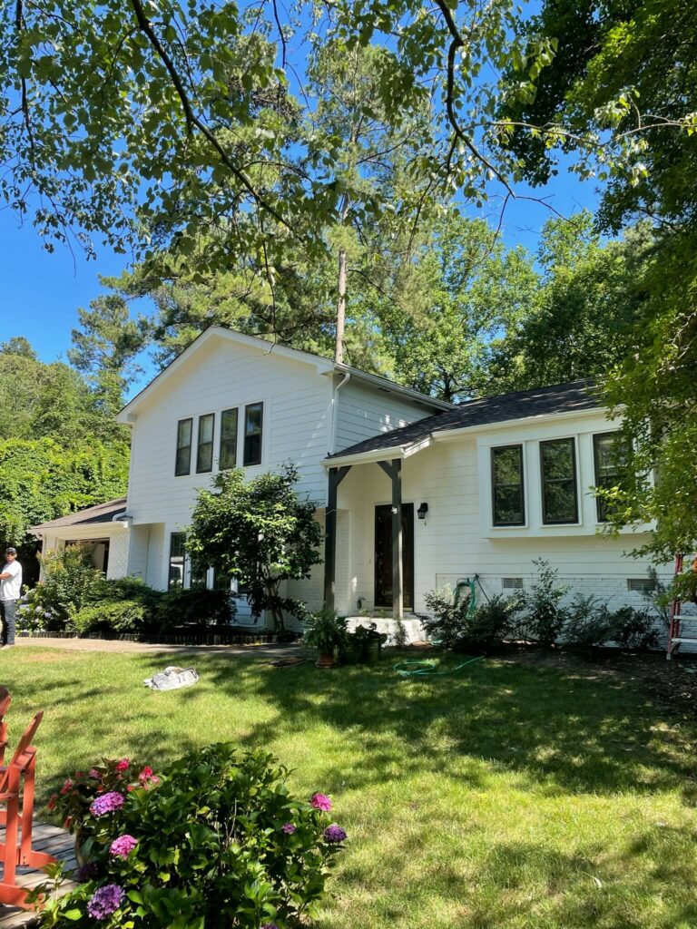 exterior painted house with china white