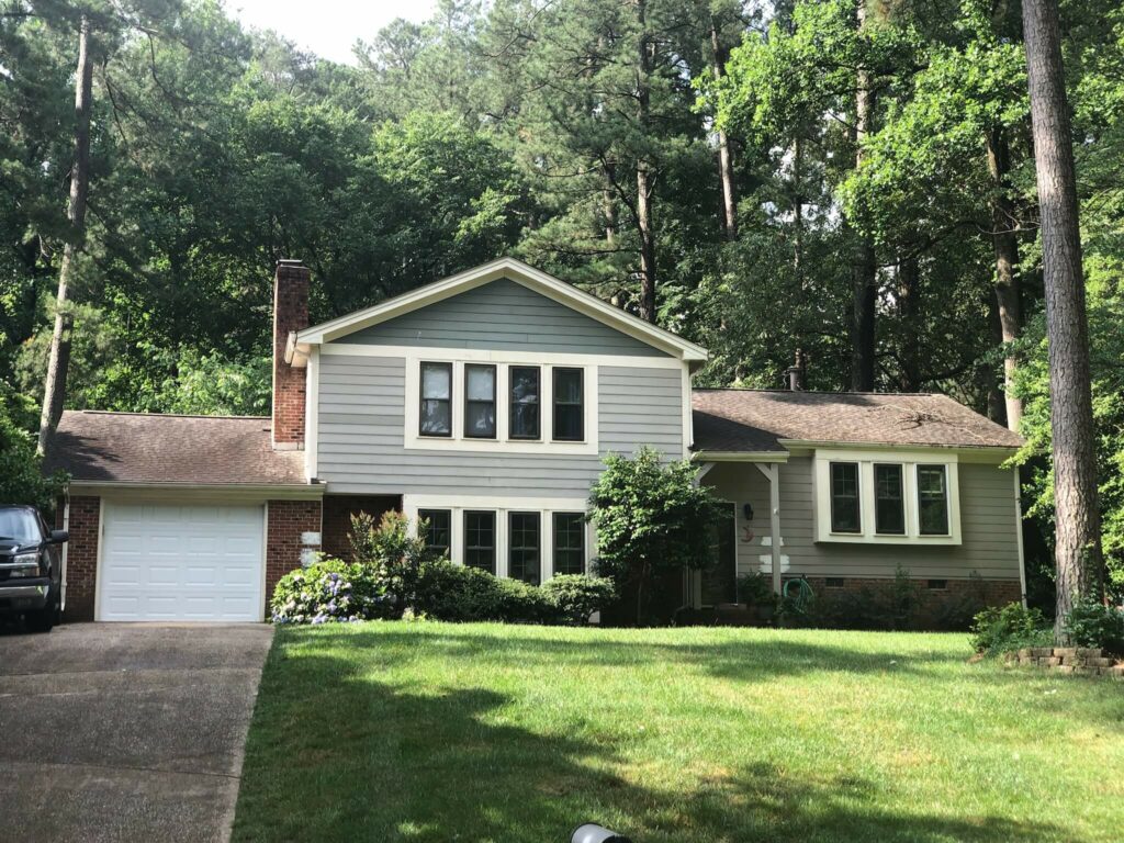 before exterior house painting in Cary, NC