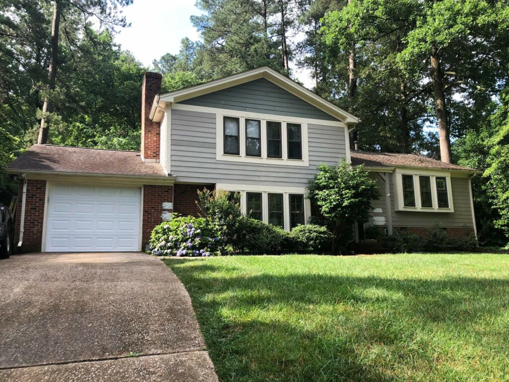 before exterior house painting in Cary, NC