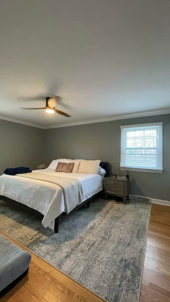 interior bedroom refresh with green walls and bedroom furniture