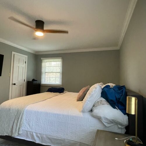 walls painted in Magnetic Gray SW 7058 by Oak City Coatings