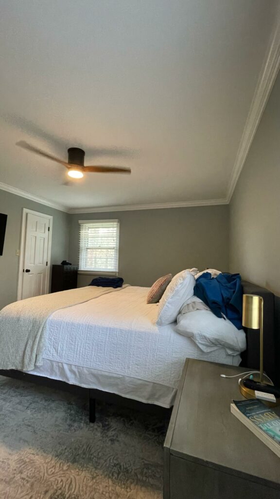 walls painted in Magnetic Gray SW 7058 by Oak City Coatings