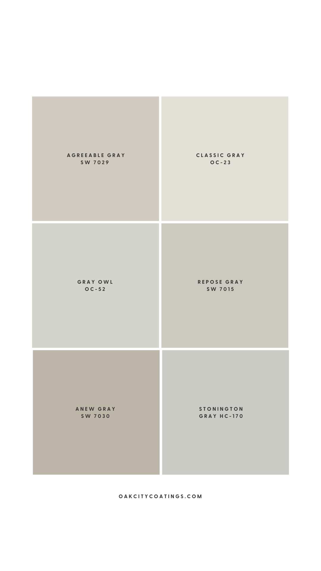 the best gray paint colors, agreeable gray, classic gray, gray owl, repose gray, anew gray, Stonington gray