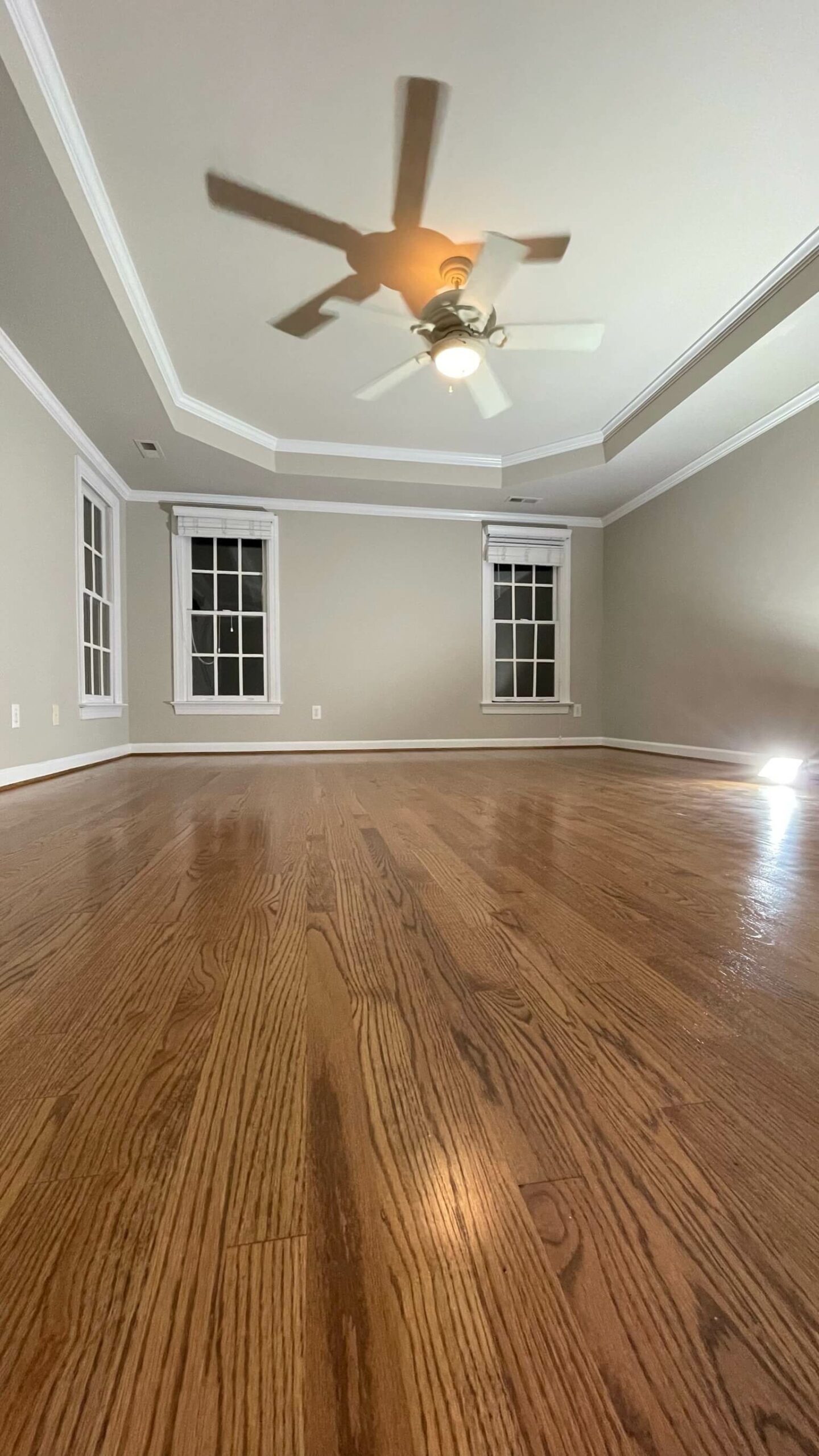 dining room after being painted gray