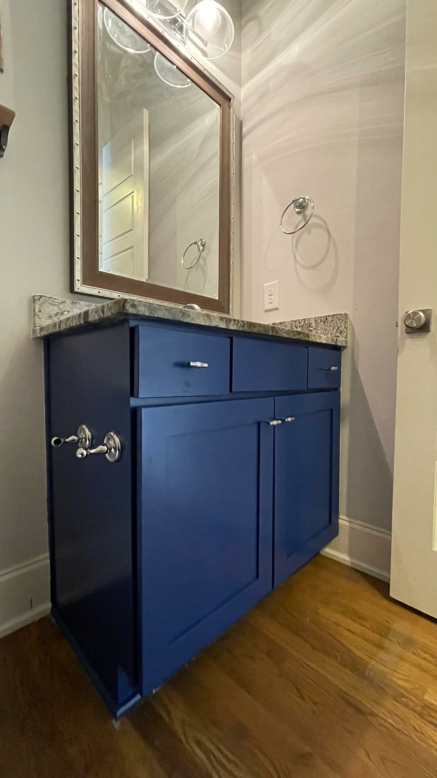 bathroom cabinets blue