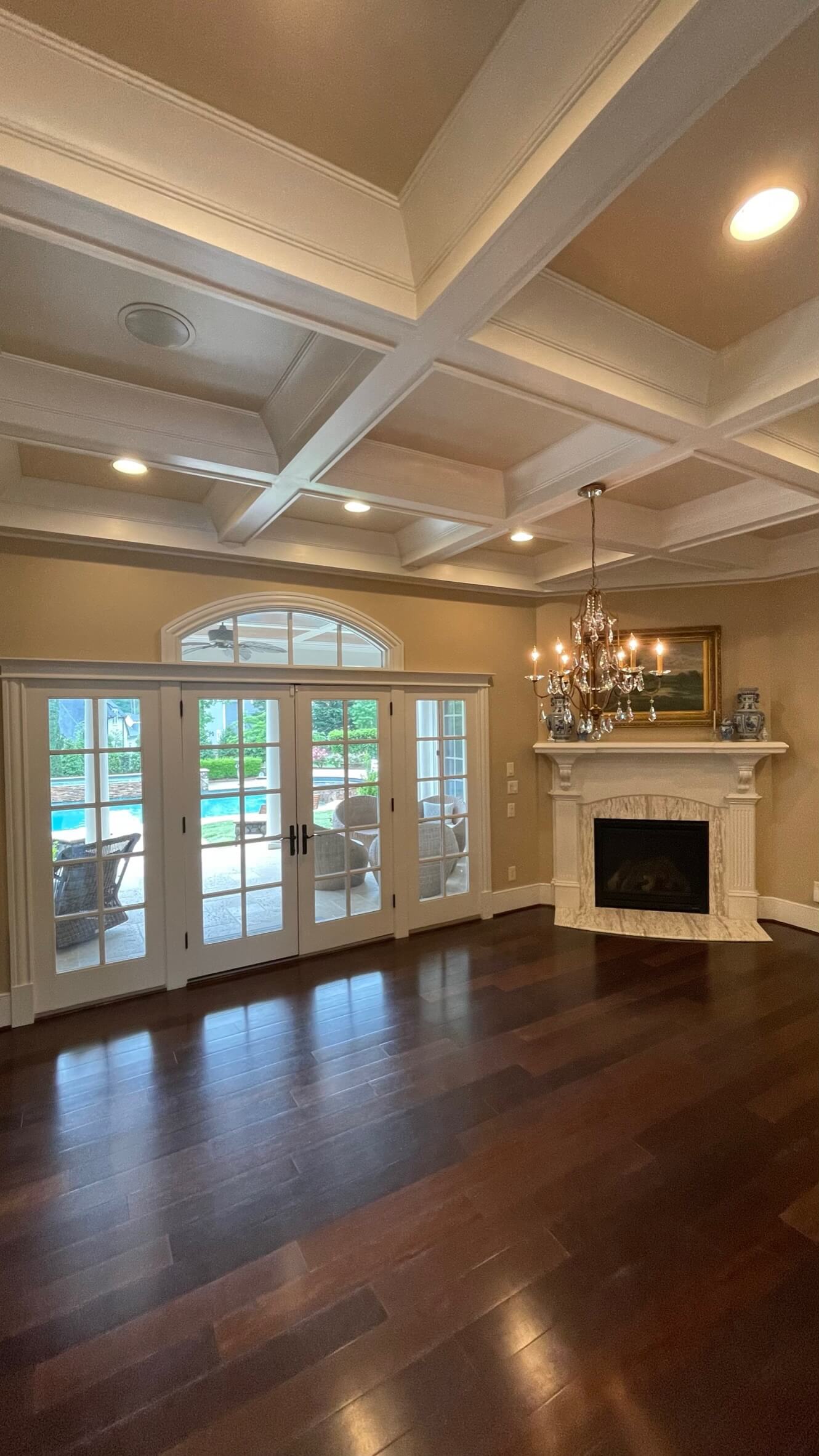 before painting living room in Raleigh