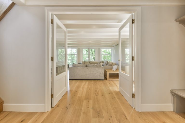 house with white trim in basement playroom.