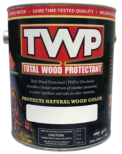 TWP 100 pro series oil stain for pressure treated decks, our top reccomendded Stains for Pressure Treated Wood.