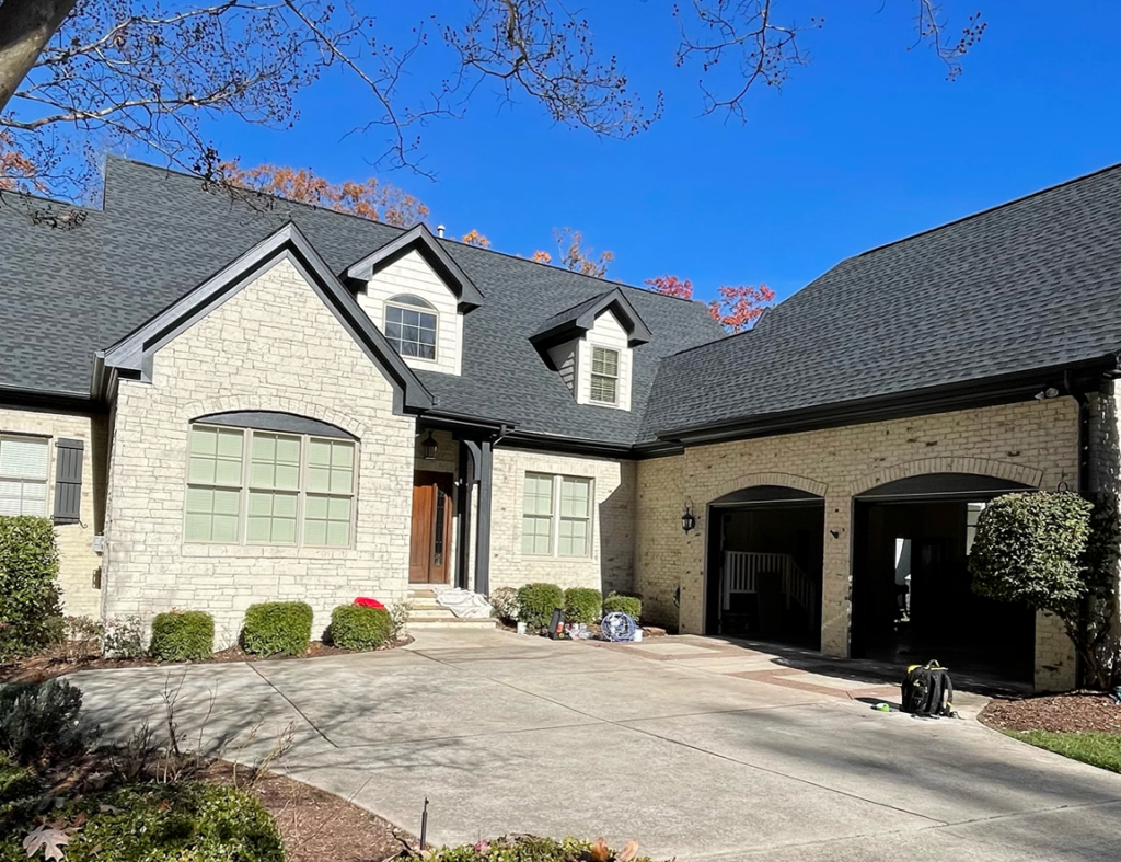 Limewashed stone by Oak City Coatings