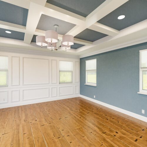 blue painted ceiling color in cary house