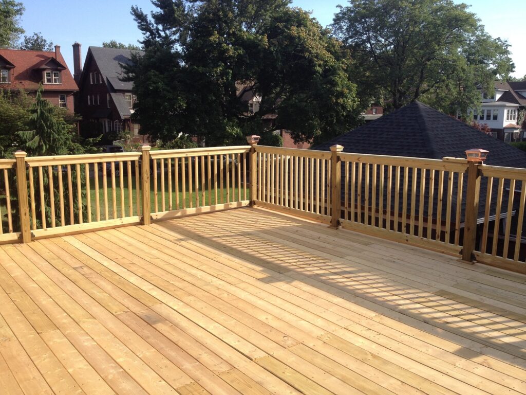 deck in Raleigh with semi-transparent stain