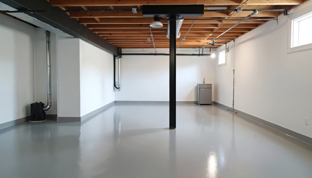 painted basement floor