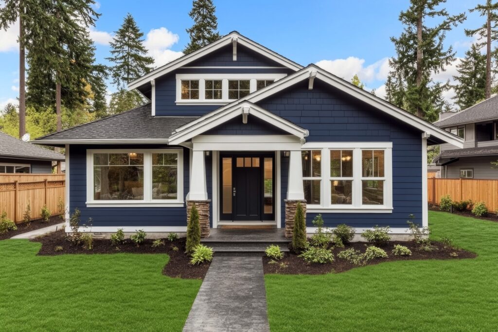 blue painted exterior in Raleigh NC