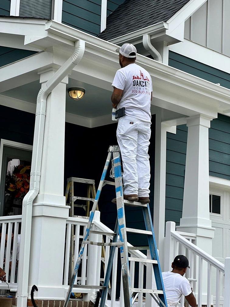 painting exterior of house in Fuquay-Varina NC