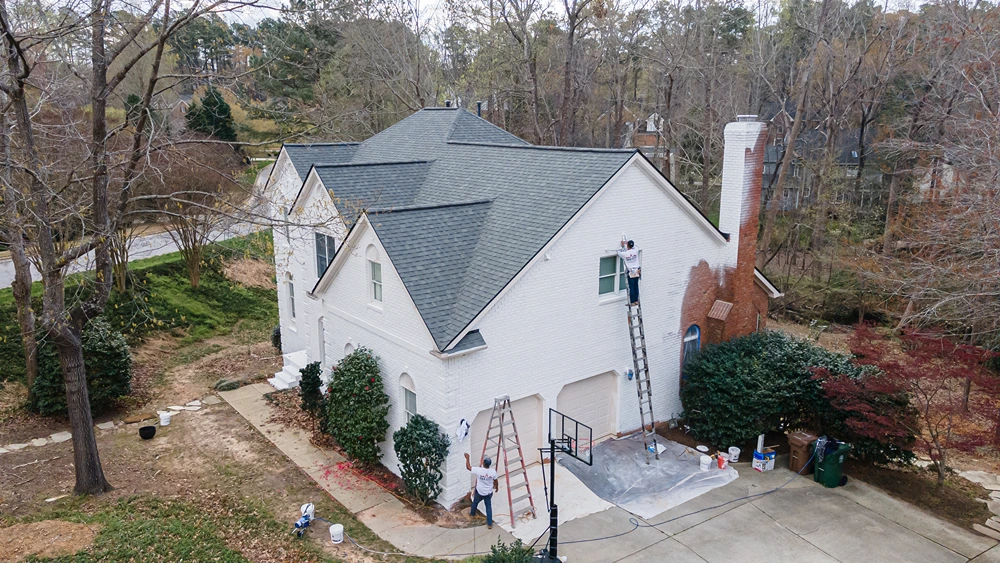 oak city coatings painting brick exterior in Raleigh NC