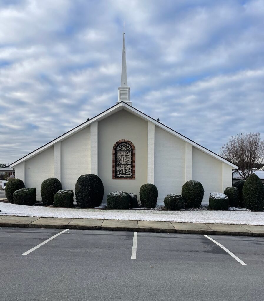 painted church in Raleigh NC by Oak City Coatings