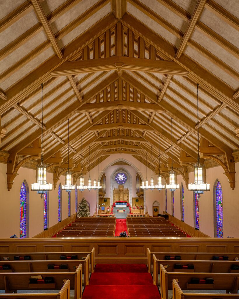 United Methodist Church sanctuary in Raleigh, NC