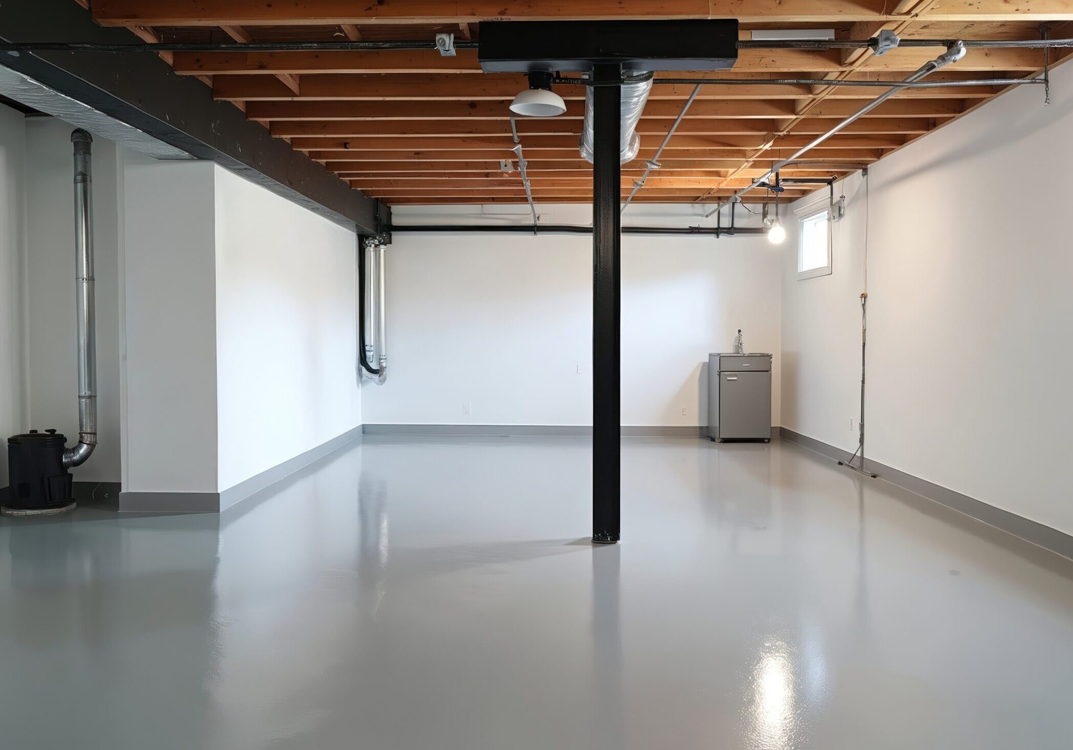 painted basement floor