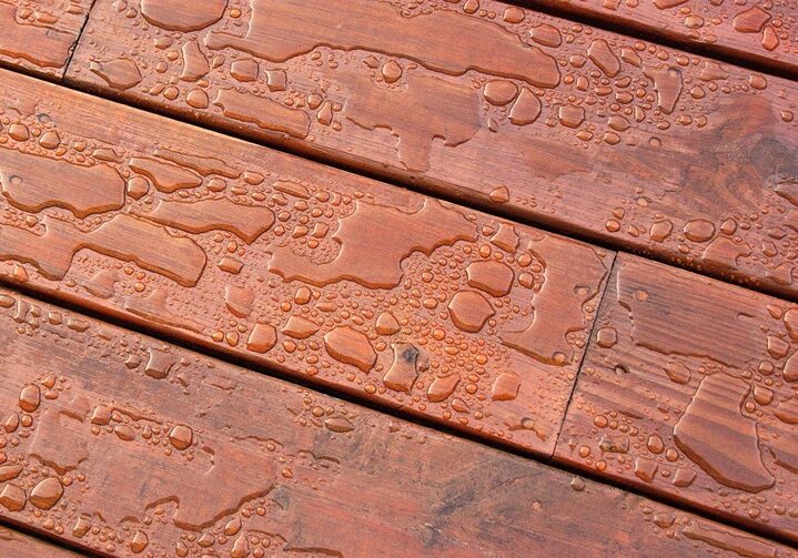 rain on deck after staining