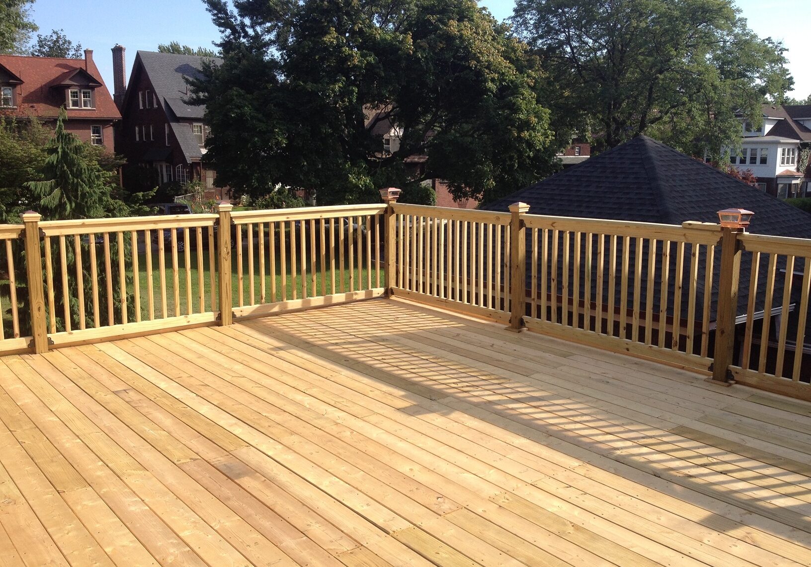deck in Raleigh with semi-transparent stain