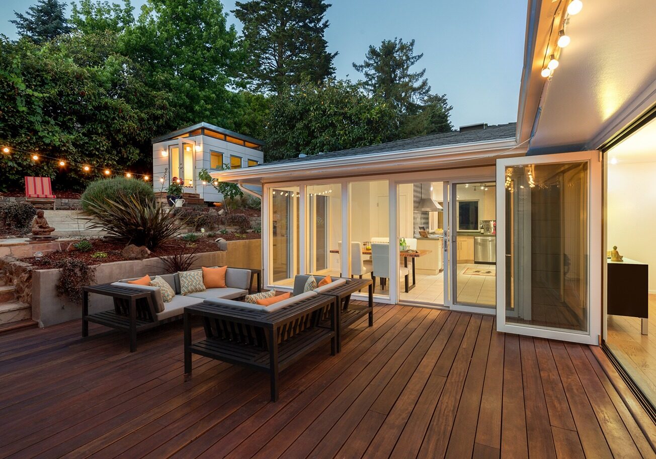 solid deck stain on beautiful raleigh deck